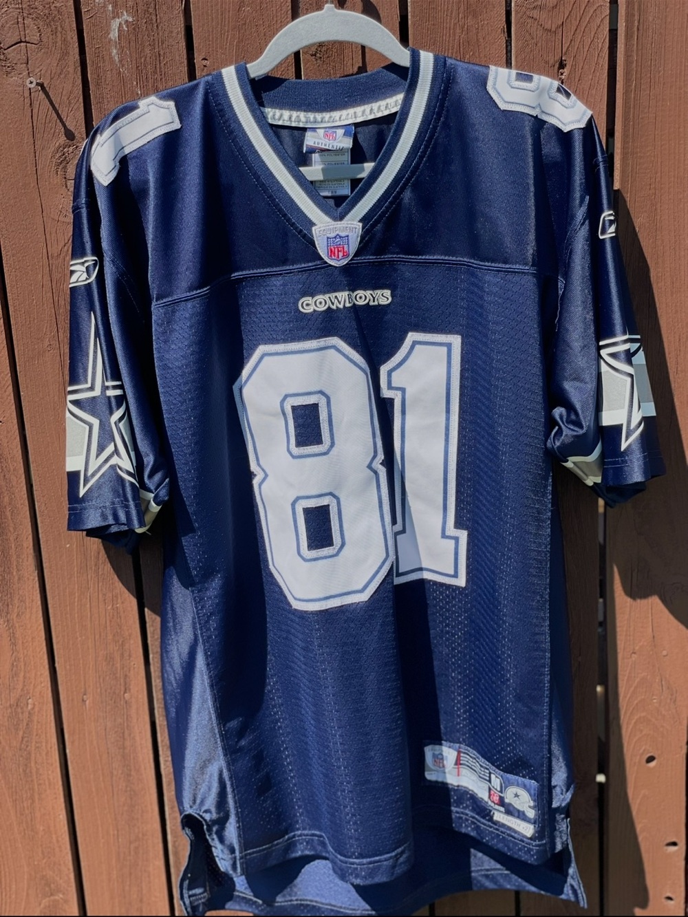 NFL Dallas Cowboys Navy and White #81 Men’s Jersey
